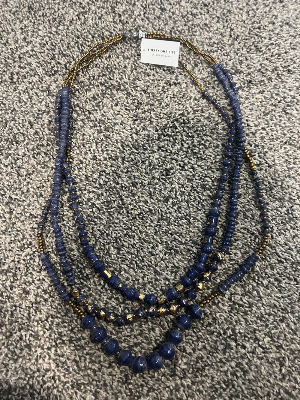 Thirty One Bits Navy Mystic Layers Necklace